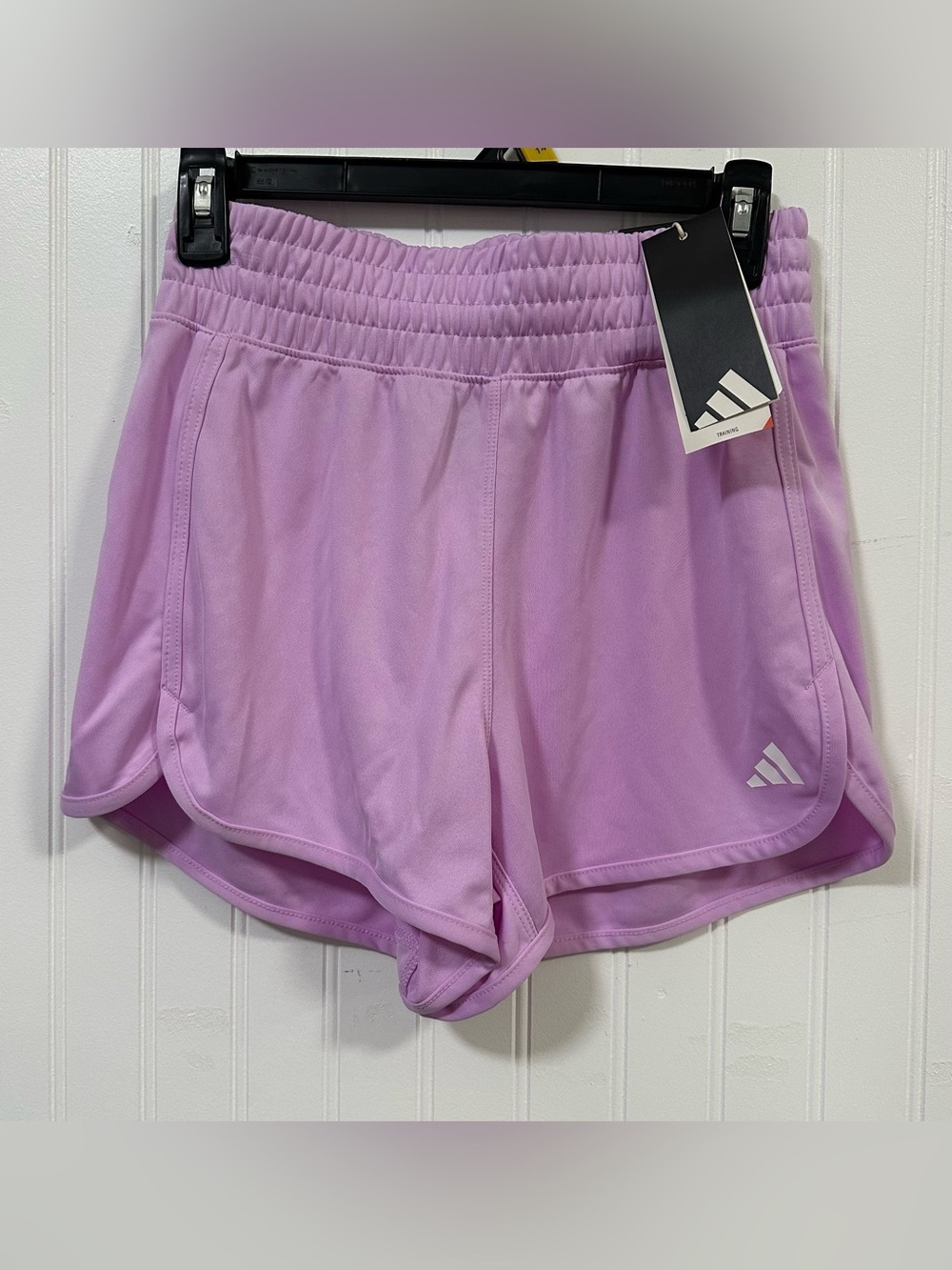 Adidas Pacer Knit High Rise 3” Shorts Women's XS Lilac ‎Purple Active Sporty